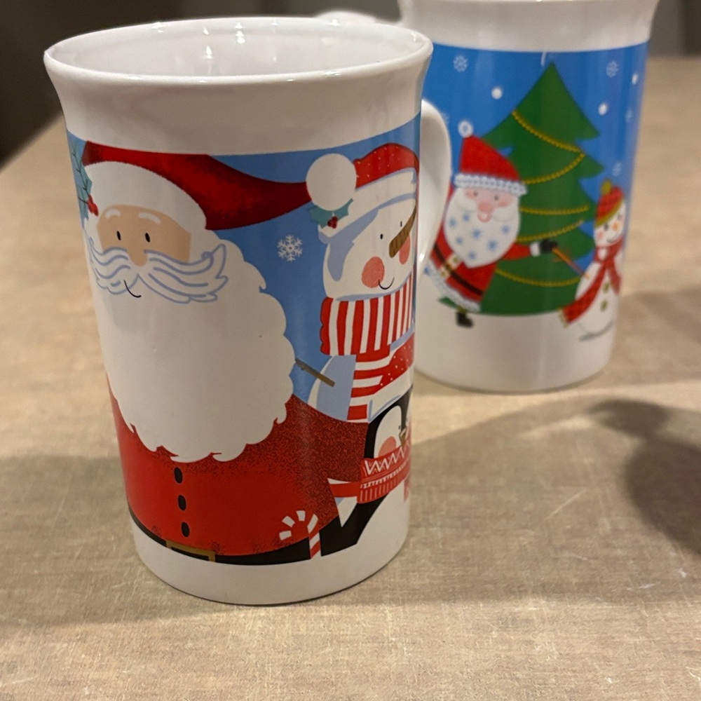Royal Norfolk Festive Mug Set - White with Holiday Designs - Picture 3 of 5